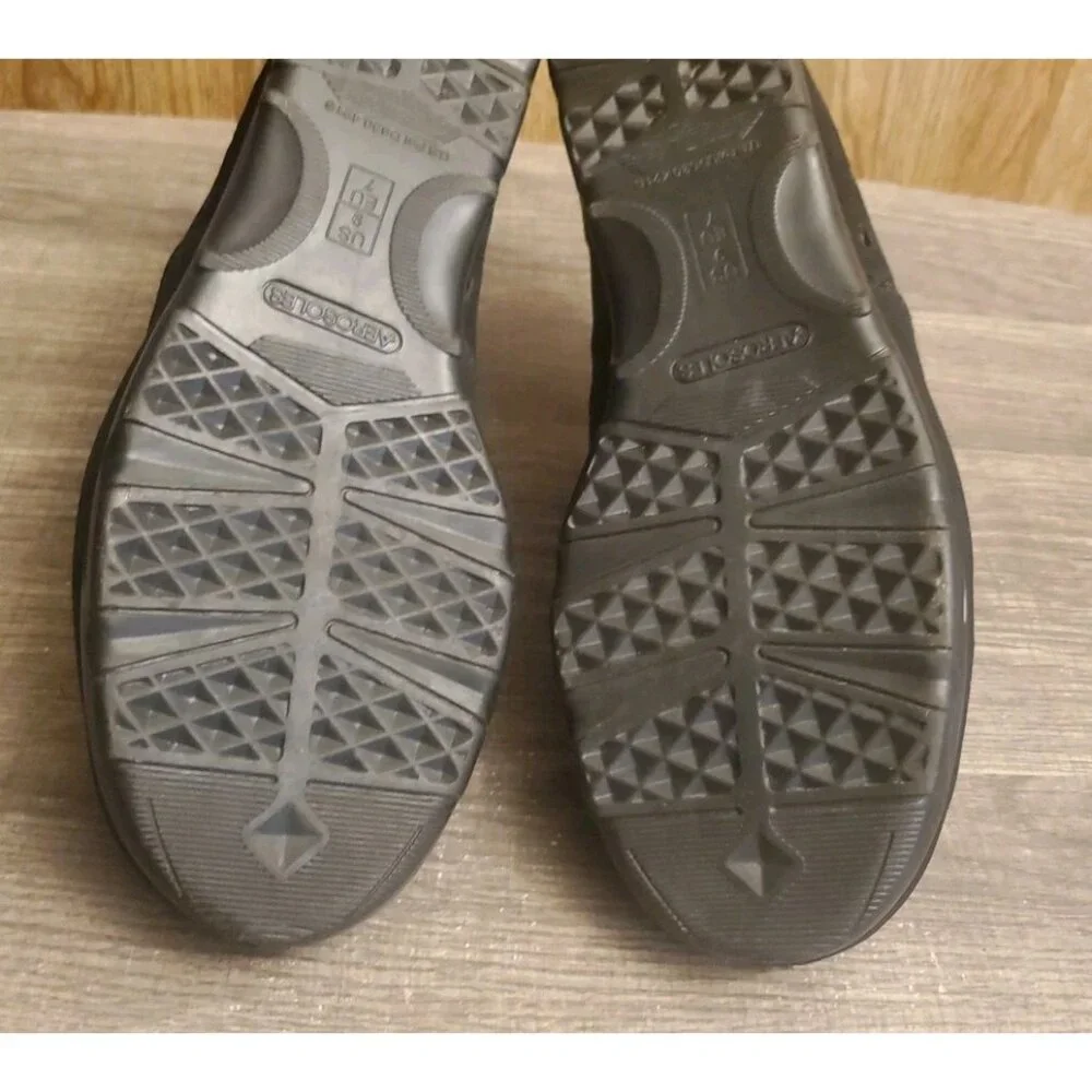 Aerosoles Perforated Slip On Loafer‎ Shoes Womens Size 9 Black